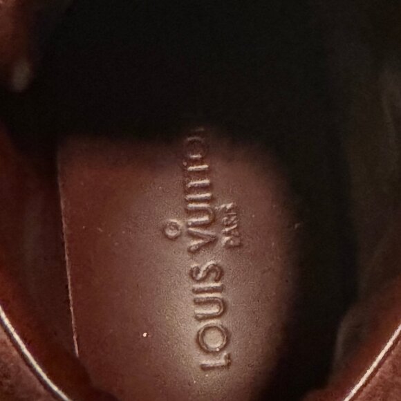 Louis Vuitton burgundy cliffhanger wedge sneakers 6 cm internal wedge - Picture 6 of 16